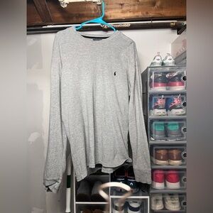 Ralph Lauren Light Gray Long Sleeve Men's Tee
